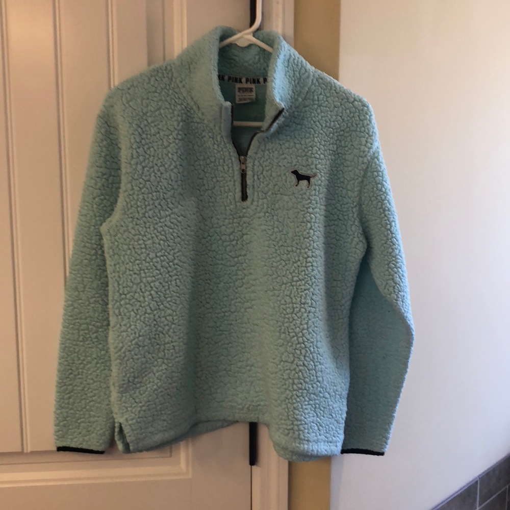 PINK Sherpa half zip.